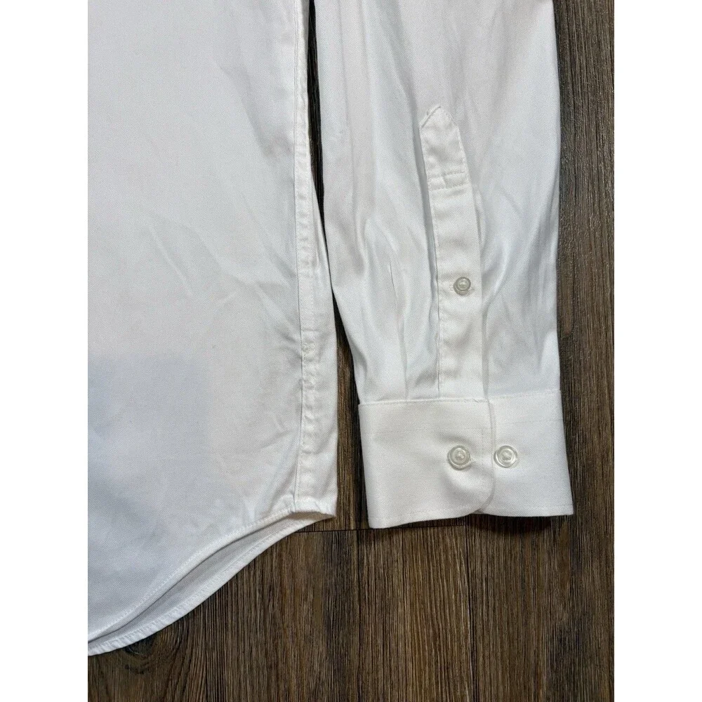 J.Crew Mens Size XL Dress Shirt White Bowery Performance Oxford Cloth OCBD